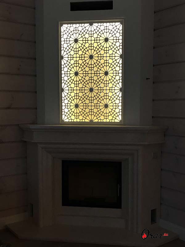 камин в деревянном доме, дизайн